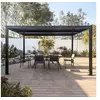 Image de Pergola bioclimatique 4x3m structure et lames en aluminium noir NAXOS