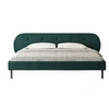 Image de Lit capitonné 140x190cm vert avec tête de lit et sommier TULSA