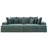 Image de Canape dangle droit fixe GENERIQUE cardiff 4 places en velours cotele vert