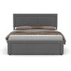 Image de Lit coffre 160x200cm en velours gris NASHVILLE