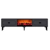 Image de Meuble TV avec cheminée LED 150cm gris anthracite et noir FYRA