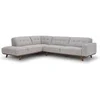 Image de Canapé d'angle design en tissu gris 5-6 places YORK