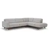 Image de Canapé angle design en tissu gris 5-6 places YORK