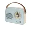 Image de Radio vintage portative bluetooth bleue