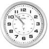 Image de Horloge analogique radio-pilotée blanche