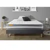 Image de Matelas + sommier gris 140x200 Memo Plus Mémoire de forme 3 zones
