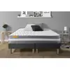 Image de Septnuits Matelas double sommiers gris Memo Plus Memoire de forme 3 zones 160 x 200 cm
