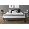Image de Septnuits Matelas sommier gris Memo Zen Mousse a memoire de forme 5 zones de confort MAXI epaisseur 90 x 190 cm