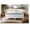 Image de Matelas 160 x 200 cm Memo zen - Mousse à mémoire de forme - Ep : 26 cm - sommier Blanc avec 2 oreillers et couette