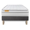 Image de Ensemble matelas 90 x 200 cm Memo luxe - Ressorts ensachés - Ep : 26 cm - Equilibré - sommier Gris