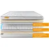 Image de Septnuits Matelas double sommiers gris Ressorts ensaches memoire de forme 5 zones de confort MAXI epaisseur 160 x 200 cm