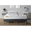 Image de Septnuits Pack matelas Memo double sommiers gris avec 2 oreillers memoire de forme 180 x 200 cm