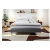 Image de Matelas 140 x 190 cm Memo plus - Mousse à mémoire de forme - Ep : 24 cm - sommier Gris avec 2 oreillers et couette
