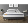 Image de Pack matelas + sommier gris 140x190 Memo Zen Mousse à mémoire de forme 5 zones de confort MAXI épaisseur + Couette + 2 oreillers