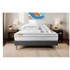 Image de Matelas 140 x 190 cm Memo luxe - Ressorts ensachés - Ep : 26 cm - sommier Gris avec 2 oreillers et couette