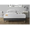 Image de Pack matelas + sommier gris 140x200 Memo Luxe Ressorts ensachés + mémoire de forme 5 zones de confort MAXI épaisseur + Couette +