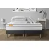 Image de Septnuits Pack matelas double sommiers gris Luxe Ressorts memoire de forme 5 zones de confort 160 x 200 cm