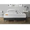 Image de Matelas 160 x 200 cm Memo luxe - Ressorts ensachés - Ep : 26 cm - sommier Gris avec 2 oreillers et couette