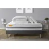 Image de Septnuits Pack matelas avec sommier gris Memo Spring Ressorts ensaches 3 zones MAXI epaisseur avec Couette et 2 oreillers 140 x 200 cm