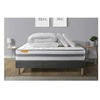 Image de Matelas 140 x 200 cm Memo spring - Ressorts ensachés - Ep : 22 cm - sommier Gris avec 2 oreillers et couette