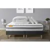 Image de Septnuits Pack matelas double sommiers gris Memo Spring Ressorts avec Couette et 2 oreillers 160 x 200 cm