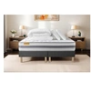 Image de Matelas 180 x 200 cm Memo spring - Ressorts ensachés - Ep : 22 cm - sommier Gris avec 2 oreillers et couette