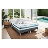 Image de Matelas 180 x 200 cm Bodyzone - Ressorts ensachés - Ep : 24 cm - sommier Gris avec 2 oreillers et couette
