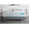 Image de Matelas 140 x 200 cm Bodyzone+ - Ressorts ensachés - Ep : 26 cm - sommier Gris avec 2 oreillers et couette