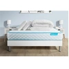 Image de Matelas 140 x 190 cm Bodyone - Mousse - Ep : 19 cm - sommier Blanc avec 2 oreillers et couette