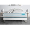 Image de Matelas 140 x 190 cm Bodyzone+ - Ressorts ensachés - Ep : 26 cm - sommier Blanc avec 2 oreillers et couette