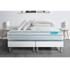 Image de Matelas 180 x 200 cm Bodyzone+ - Ressorts ensachés - Ep : 26 cm - sommier Blanc avec 2 oreillers et couette