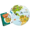 Image de Ballon globe terrestre Caly Les P'tits Animaux De La Nature (x2) Bleu 30 cm TMANIS