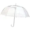 Image de SMATI Grand Parapluie Long Transparent - Résistant au Vent ; 12 baleines ; Diamètre=102cm ; Ouverture automatique ; Parapluie femme ; idéal mariage ; Couleur liseré BLANC en occasion ou reconditionné