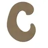 Image de Lettre majuscule C en bois MDF à décorer - 8 cm