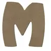 Image de Lettre majuscule M en bois MDF à décorer - 8 cm