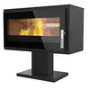 Image de Poêle à bois LARRY SUR PIED acier - horizontal - étanche - bûcher - 8,5kW