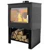 Image de Poêle à bois fonte étanche 8.7kw, odélya bûcher, noir FR9016150B