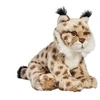 Image de Lynx gris assis peluche 24cm