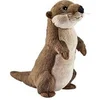Image de Peluche Loutre dréssée marron 20cm