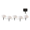 Image de 5 Demi boules solaires à piquer HALF MOON D15cm