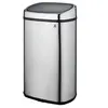 Image de Poubelle push inox CITY argent 58L