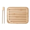 Image de Pebbly nba055 set planche à pain et pince à toast bambou beige 26x20x2 cm 2 unité(s)