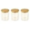 Image de Set 3 boites à épices verre et bambou 180ml - - Transparent - Verre