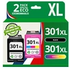 Image de 123CONSOMMABLES - 301XL Cartouches d'encre Remplacement pour HP 301 XL Noir et Couleur Grande Capacité Encre pour HP Envy 4500 4507 5530,DeskJet 1000