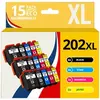 Image de 123CONSOMMABLES - 202XL - Pack cartouches d'encre Compatible avec Epson 202 XL 202XL pour imprimante Expression Premium XP6100 XP6005 XP6105 (pack de