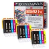 Image de 123CONSOMMABLES - 580XXL 581XXL - Cartouches d'encre Compatible avec Canon 581 580 XXL pour TS8150 TS6150 TS8250 TS6151 TR8550 TR7550 TS8151 TS9150