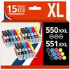 Image de 123CONSOMMABLES - PGI550/CLI551 XL - Cartouches Encre Compatible avec Canon 550 551 pour Pixma MX925 iP7200 iP7250 MG5650 MG7550 MG6350 MG6650 MX725