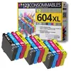 Image de 604 XL - Pack compatible avec EPSON 604 XL, 12 cartouches - 123CONSOMMABLES