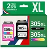 Image de 123CONSOMMABLES - 305XL - Cartouches d'encre compatibles avec HP 305 XL pour HP DeskJet 2700 2720e 2720 2710 4120 4120e 4130 HP Envy 6000 6010 6020