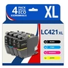 Image de 123CONSOMMABLES - LC421XL - Cartouches d'encre Compatible pour Brother LC421 LC 421XL pour imprimante Brother MFC-J1010DW DCP-J1140DW DCP-J1050DW